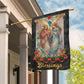 Angelic Harmony Wishing Blessings Anew, Angel Xmas Garden Flag & House Flag, Christmas Flag Gift For Angel Lovers