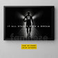 Personalized Soccer Man Canvas Painting, It All Starts With A Dream Sport Wall Art Decor, Poster Gift For Soccer Lovers