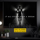 Personalized Soccer Man Canvas Painting, It All Starts With A Dream Sport Wall Art Decor, Poster Gift For Soccer Lovers