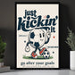 Funny Soccer Canvas Painting, Just Kickin' It Sport Wall Art Decor, Poster Gift For Soccer Lover