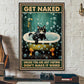 Get Naked Unless You Are Just Visiting, Cat Bathroom Canvas Painting, Toilet Wall Art Decor - Poster Gift For Cat Lovers