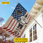 Personalized July 4th Hockey Man USA Garden Flag & House Flag, Skating For Freedom Outdoor Decor, Independence Day Yard Flag Gift For Hockey Lover