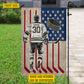 Personalized July 4th Hockey Man USA Garden Flag & House Flag, Skating For Freedom Outdoor Decor, Independence Day Yard Flag Gift For Hockey Lover
