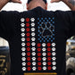 Dog Paws July 4th Backside T-shirt, Dog Paw USA Flag Tees Independence Day Gift For Dog Lovers