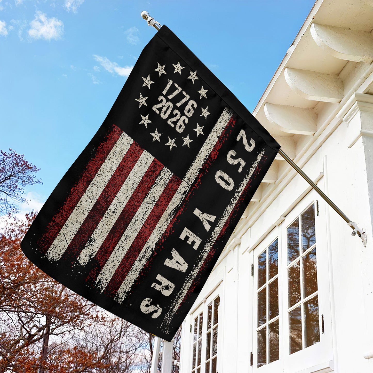 July 4th 250 Anniversary USA Garden Flag & House Flag, 250 Years Of Freedom Outdoor Decor, Independence Day Yard Flag Gift For American Patriot