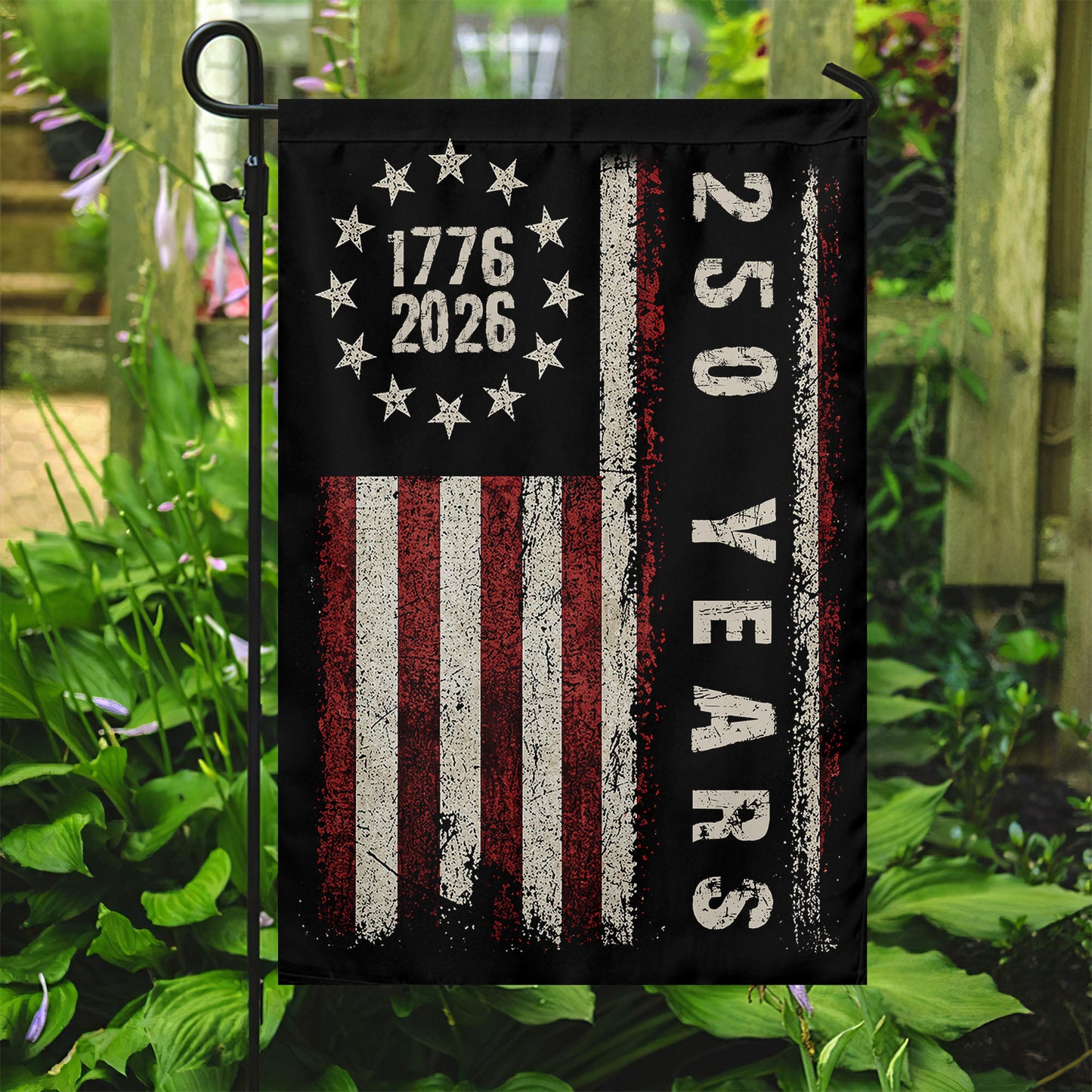 July 4th 250 Anniversary USA Garden Flag & House Flag, 250 Years Of Freedom Outdoor Decor, Independence Day Yard Flag Gift For American Patriot