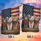 July 4th Cat 250 Anniversary USA Garden Flag & House Flag, Red White And Mew Outdoor Decor, Independence Day Yard Flag Gift For Cat Lover