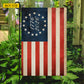 Vintage July 4th 250 Anniversary USA Garden Flag & House Flag, 1776 - 2026 Betsy Ross Outdoor Decor, Independence Day Yard Flag Gift For American Patriot