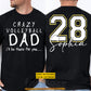 Personalized Volleyball Dad Two-side T-shirt, Crazy Volleyball Dad Tees Father's Day Gift For Volleyball Lovers