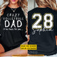 Personalized Volleyball Dad Two-side T-shirt, Crazy Volleyball Dad Tees Father's Day Gift For Volleyball Lovers