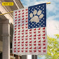 July 4th Cat USA Garden Flag & House Flag, Stars, Stripes And Whiskers Outdoor Decor, Independence Day Yard Flag Gift For Cat Lover