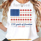 July 4th 250 Years T-shirt, 250 Years Of Freedom USA Flag Tees Independence Day Gift For American Patriot