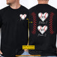 Personalized Baseball Dad Two-sided T-shirt, Baseball Papa Sport Tees Father's Day Gift For Baseball Lover