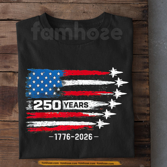 July 4th USA 250 Anniversary T-shirt, 250 Years Of Freedom Still Firing Tees Independence Day Gift For American Patriot