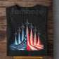 July 4th T-shirt, Freedom Flies In Formation Tees Independence Day Gift For American Patriot