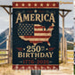 July 4th USA 250 Anniversary Metal Sign, America 250th Birthday 1776 - 2026 Yard Sign, House Decor Independence Day Gift For American Patriot