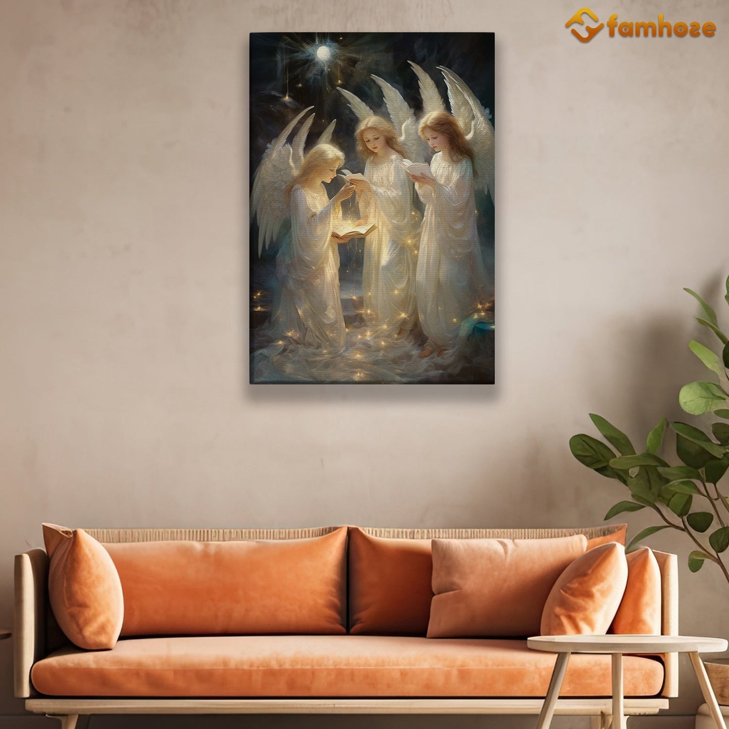 Angels Carol Christmas Christmas Canvas Painting, Xmas Wall Art Decor - Christmas Poster Gift