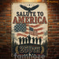 July 4th USA 250 Anniversary Metal Sign, Salute To America Yard Sign, House Decor Independence Day Gift For American Patriot