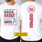 Personalized Volleyball Dad Daughter Two-sided T-shirt, From Dada To Bruh Tees Father's Day Gift For Volleyball Lover