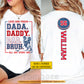 Personalized Hockey Dad Son Two-sided T-shirt, From Dada To Bruh Tees Father's Day Gift For Hockey Lovers