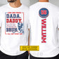Personalized Hockey Dad Son Two-sided T-shirt, From Dada To Bruh Tees Father's Day Gift For Hockey Lovers