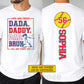 Personalized Softball Dad Daughter Two-sided T-shirt, From Dada To Bruh Tees Father's Day Gift For Softball Lover