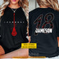 Personalized Lacrosse Two-sided T-shirt, Born To Play Lacrosse Sport Tees Gift For Lacrosse Lover