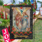 Angelic Harmony Wishing Blessings Anew, Angel Xmas Garden Flag & House Flag, Christmas Flag Gift For Angel Lovers