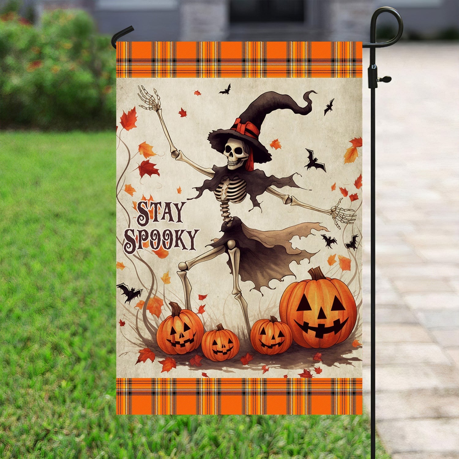 Happy Halloween Gartenflagge 30,5x45,7 Cm – Doppelseitig, Wetterfest, Für Draußen