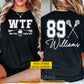 Personalized Lacrosse Two-sided T-shirt, WTF Win The Face Off Sport Tees Gift For Lacrosse Lover