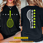 Personalized Tennis Two-sided T-shirt, Tennis Queen Custom Sport Tees Gift For Tennis Lovers