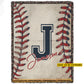 Personalized Baseball Fleece Blanket, Wrapped In The Love Of Baseball Sport Woven Blanket, Cool Sherpa Blanket Gift For Baseball Lovers
