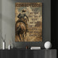 Cowboy Canvas Painting, Cowboy Code Wall Art Decor, Poster Gift For Cowboys