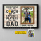 Personalized Softball Dad Daughter Canvas Painting, Some People Call Me Coach Sport Wall Art Decor, Poster Father's Day Gift For Softball Lover