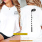 Personalized Golf Dad Two-sided T-shirt, Swing Like A Dad Tees Father's Day Gift For Golf Lovers