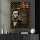 July 4th Abraham Lincoln Canvas Painting, America Will Never Be Destroyed From The Outside Wall Art Decor, Poster Independence Day Gift For American Lover