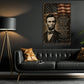 July 4th Abraham Lincoln Canvas Painting, America Will Never Be Destroyed From The Outside Wall Art Decor, Poster Independence Day Gift For American Lover