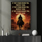 Cowboy Canvas Painting, If They Stand Behind You Protect Them Wall Art Decor, Poster Gift For Cowboys