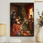 Victorian Yuletide A Family's Christmas Morning Christmas Canvas Painting, Xmas Wall Art Decor - Christmas Poster Gift