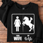 Cowgirl Christmas Sweatshirt, Your Wife My Wife Cowgirls Crewneck Sweatshirt Gift For Horse Lovers