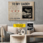 Personalized Dad Canvas Painting, To My Daddy Wall Art Decor, Poster Father's Day Gift For Your Father