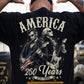 July 4th Washington & Lincoln Backside T-shirt, America 250 Years 1776 - 2026 Independence Day Gift For American Lover