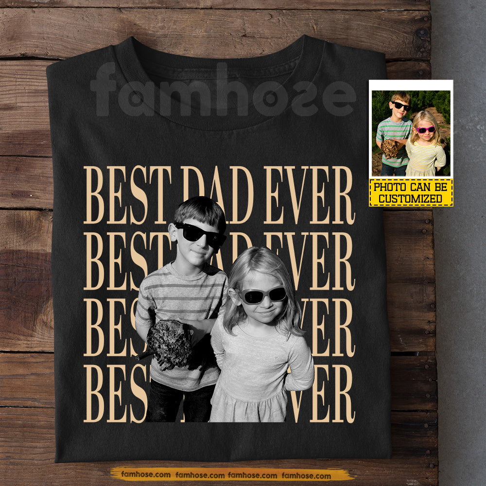 Personalized Dad T-shirt, Best Dad Ever Tees Father's Day Gift