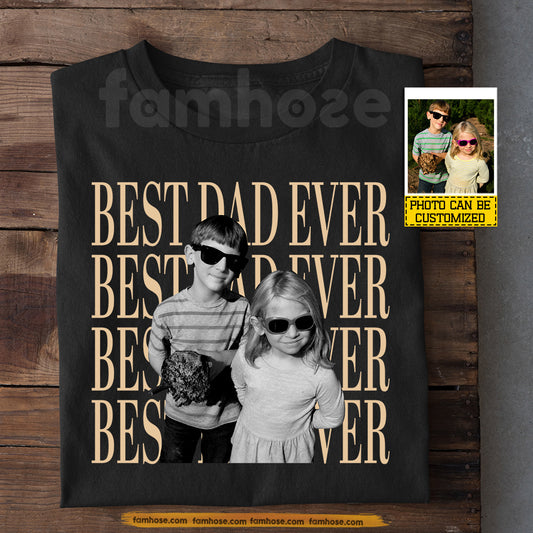 Personalized Dad T-shirt, Best Dad Ever Tees Father's Day Gift