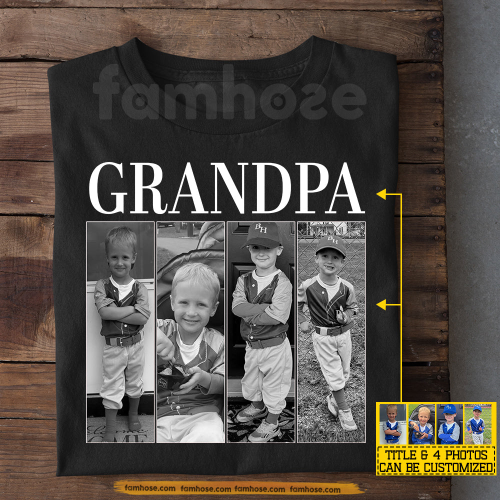 Personalized Baseball Grandpa T-shirt, Built From Love, Dirt And Baseball Grandpa Sport Tees Gift For Baseball Lover