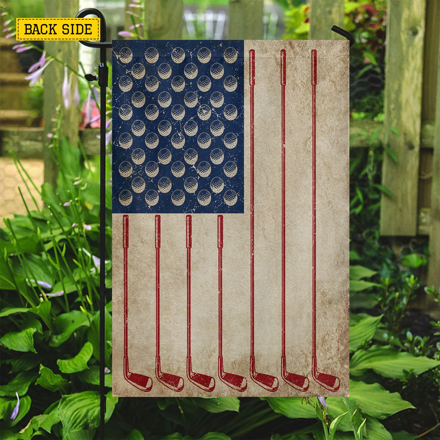 July 4th Golf USA Garden Flag & House Flag, Stars Stripes And Birdies Golf Outdoor Decor, Independence Day Yard Flag Gift For Golf Lover