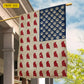 July 4th Cat Paw USA Garden Flag & House Flag, Stars Paws And Whiskers Patriotic Cat Outdoor Decor, Independence Day Yard Flag Gift For Cat Lover