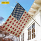 July 4th Cat Paw USA Garden Flag & House Flag, Stars Paws And Whiskers Patriotic Cat Outdoor Decor, Independence Day Yard Flag Gift For Cat Lover
