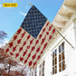 July 4th Saltwater Fishing USA Garden Flag & House Flag, Hooked On Freedom Saltwater Fishing Outdoor Decor, Independence Day Yard Flag Gift For Fishing Lover
