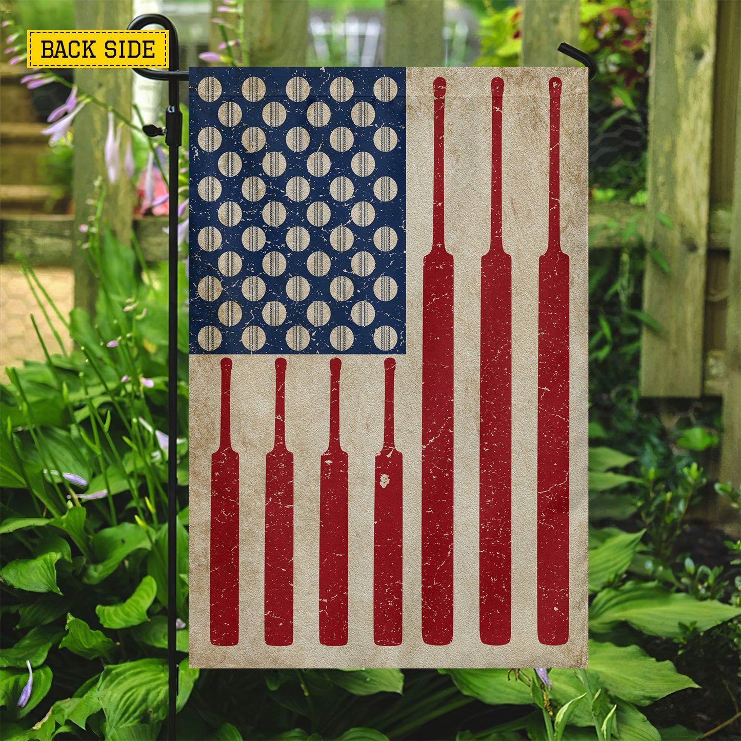 July 4th Cricket USA Garden Flag & House Flag, Stars Stripes And Cricket Swings Outdoor Decor, Independence Day Yard Flag Gift For Cricket Lover